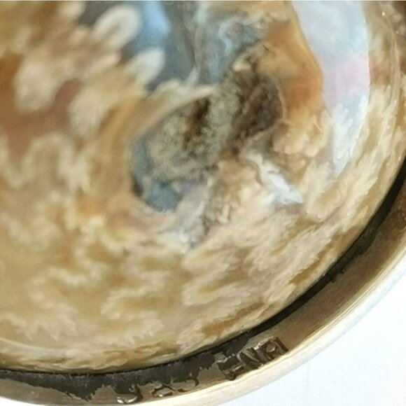 NEW Sterling Silver Ammonite fossil  topaz amethyst pendant necklace - Picture 6 of 9